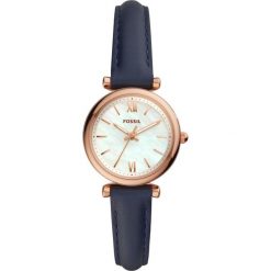 Zegarek FOSSIL - Carlie ES4502 Navy/Rose Gold. Niebieskie zegarki damskie Fossil, ze stali. W wyprzedaży za 319,00 zł.