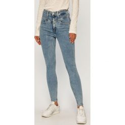 Calvin Klein Jeans - Jeansy. Niebieskie jeansy damskie Calvin Klein Jeans, z podwyższonym stanem. Za 449,90 zł.