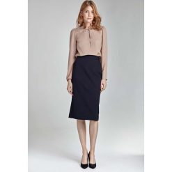 Granatowa Ołówkowa Elegancka Spódnica. Niebieskie minispódniczki Molly.pl, xl, eleganckie, ołówkowe. W wyprzedaży za 67,13 zł.