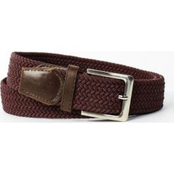 Elegancki pleciony pasek męski ciemny brąz. Brązowe paski męskie marki Solier, w kolorowe wzory, z jeansu, eleganckie. Za 49,90 zł.