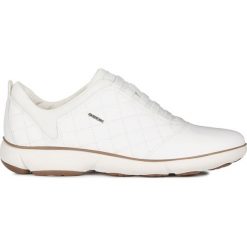Geox Nebula Tenisówki Biały. Białe trampki i tenisówki damskie Geox, bez wzorów, ze skóry, bez zapięcia. Za 619,95 zł.