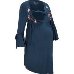 Sukienka ciążowa i do karmienia bonprix ciemnoniebieski. Niebieskie sukienki damskie bonprix. Za 109,99 zł.