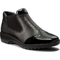 Botki damskie lity: Sztyblety RIEKER - L6099-00 Schwarz