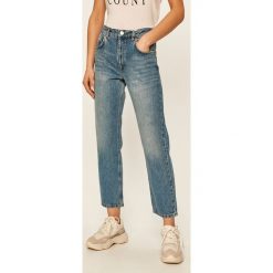 Answear - Jeansy. Niebieskie jeansy damskie ANSWEAR, s, z podwyższonym stanem. Za 139,90 zł.