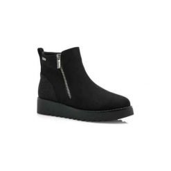 Botki MTNG BOTINES ANTIL BLACK / FELT. Czarne botki damskie mtng, bez obcasa, bez zapięcia. Za 185,09 zł.