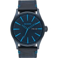 Biżuteria i zegarki męskie: Zegarek męski All Dark Blue Nixon Sentry Leather A1052224