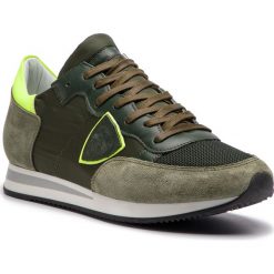 Sneakersy PHILIPPE MODEL - Tropez TRLU NX02 Mondial Fluo Vert Jaune. Zielone sneakersy męskie marki Philippe Model, na co dzień, bez wzorów, ze skóry, klasyczne, bez zapięcia. Za 1139,00 zł.