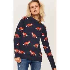 Sweter w lisy - Granatowy. Niebieskie bez kategorii House, s. Za 99,99 zł.