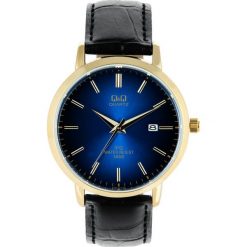 Zegarek Q&Q Męski QZ06-102 Klasyczny Gold & Blue. Niebieskie zegarki męskie Q&Q. Za 119,00 zł.