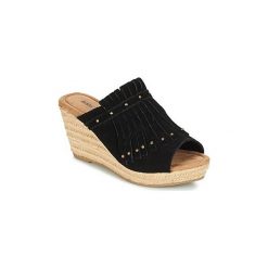 Klapki Minnetonka QUINN. Czarne klapki damskie marki Minnetonka. Za 293,30 zł.