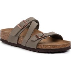 Klapki BIRKENSTOCK - Salina 1016391 Stone. Zielone klapki damskie Birkenstock, bez wzorów, ze skóry ekologicznej, bez obcasa. Za 299,00 zł.
