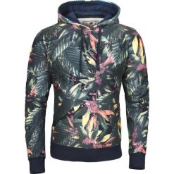 Bluza męska z kapturem kangurka granatowy ściągacz Recea. Niebieskie bluzy męskie Recea, xl, bez wzorów, z bawełny, z kapturem, bez rękawów, z kapturem. Za 48,77 zł.