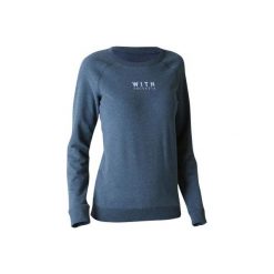 Bluza Gym & Pilates 500 damska. Niebieskie bluzy sportowe damskie marki DOMYOS, xs, z elastanu. W wyprzedaży za 29,99 zł.