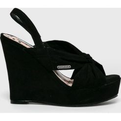 Pepe Jeans - Koturny. Czarne koturny damskie Pepe Jeans, bez obcasa, na obcasie, bez zapięcia. W wyprzedaży za 139,90 zł.