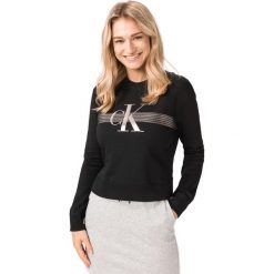 Calvin Klein Bluza Czarny. Czarne bluzy damskie Calvin Klein, s, z nadrukiem, z bawełny, bez rękawów, bez kaptura. Za 393,95 zł.