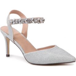 Sandały MENBUR - 09913 Silver 0009. Szare klapki damskie Menbur, z aplikacjami, ze skóry ekologicznej, bez obcasa, na obcasie. Za 349,00 zł.