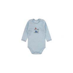 Body z długim rękawem niemowlęce. Szare body niemowlęce TXM, z materiału, z długim rękawem. Za 19,99 zł.