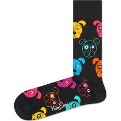 Happy Socks Dog Skarpetki Czarny. Czarne skarpetki męskie Happy Socks, bez wzorów, z elastanu. Za 51,95 zł.