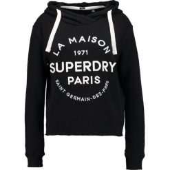 Bluzy damskie: Superdry APPLIQUE CROP HOOD Bluza z kapturem black