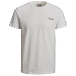Jack&Jones Koszulka męska Gonzo Tee Ss Crew Neck Cloud Dancer Slim (rozmiar M). Koszulki męskie Jack&Jones, m, bez wzorów, bez kołnierzyka, bez rękawów. W wyprzedaży za 44,00 zł.
