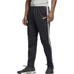 Adidas Essentials 3-Stripes Tapered Open Hem Pant DU0456 spodnie męskie czarne S. Czarne spodnie męskie Adidas, na co dzień, s, w paski, z bawełny, sportowe, długie. W wyprzedaży za 159,99 zł.