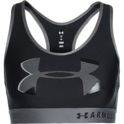 Biustonosze sportowe: Under Armour ARMOUR MID KEYHOLE BIG LOGO Biustonosz sportowy black