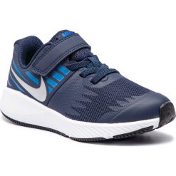 Buty NIKE - Star Runner (PSV) 921443 406 Obsidian/Metallic Silver. Niebieskie buty chłopięce sportowe Nike, ze skóry ekologicznej, na rzepy. W wyprzedaży za 139,00 zł.