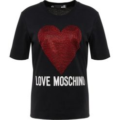 Love Moschino Tshirt z nadrukiem black. Czarne t-shirty damskie marki Love Moschino, z nadrukiem, z bawełny. Za 499,00 zł.