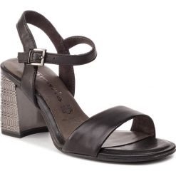 Sandały TAMARIS - 1-28359-22 Black Leather 003. Czarne klapki damskie Tamaris, bez wzorów, ze skóry ekologicznej, bez obcasa, na obcasie. W wyprzedaży za 159,00 zł.