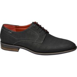 Półbuty męskie Venice czarne. Czarne buty wizytowe męskie marki Venice, z materiału, na sznurówki. Za 119,90 zł.