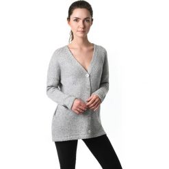 Kardigan w kolorze szarym. Szare swetry damskie Far Far Fashion, Ryłko by Agnes&Paul, bez wzorów, z wełny. W wyprzedaży za 79,95 zł.
