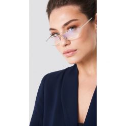 Okulary przeciwsłoneczne damskie: NA-KD Urban Trapezowe okulary przeciwsłoneczne – Silver
