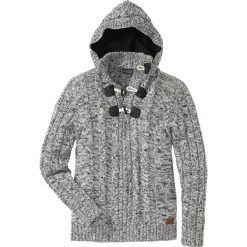 Sweter Regular Fit bonprix czarny melanż. Czarne swetry męskie bonprix, s, z aplikacjami, z kapturem, z kapturem. Za 129,99 zł.