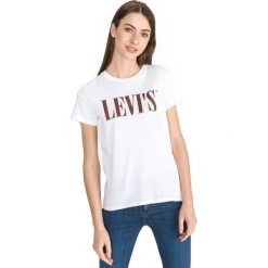 Levi's The Perfect Koszulka Biały. Białe koszulki damskie Levi's®, s, z nadrukiem, z bawełny, bez kołnierzyka. Za 102,95 zł.