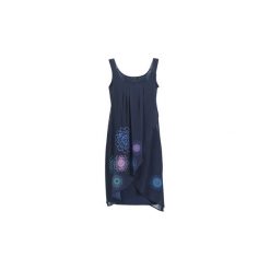 Sukienki krótkie Desigual GRACIELA. Niebieskie sukienki damskie Desigual, bez wzorów, bez kołnierzyka, z krótkim rękawem, krótkie, mini. Za 399,00 zł.