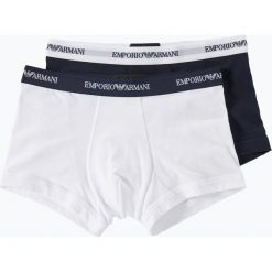 Emporio Armani - Obcisłe bokserki męskie pakowane po 2 szt., niebieski. Niebieskie bokserki męskie marki Emporio Armani, bez wzorów, z bawełny. Za 129,95 zł.