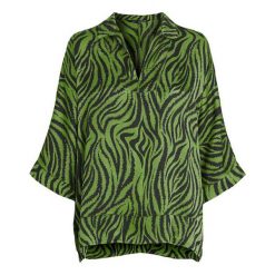 Amy's Stories Bluzka Zoè zielony zebra female zielony M (38/40). Zielone bluzki damskie Amy's Stories, s, bez wzorów, z wiskozy, eleganckie, z dekoltem w serek, bez rękawów. W wyprzedaży za 69,00 zł.