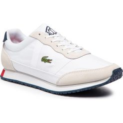 Sneakersy LACOSTE - Partner 119 1 Sma 7-37SMA0043407 Wht/Nvy/Red. Białe sneakersy męskie Lacoste, na co dzień, bez wzorów, ze skóry, eleganckie, bez zapięcia. W wyprzedaży za 259,00 zł.