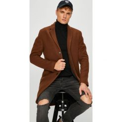 Selected - Płaszcz. Brązowe płaszcze na zamek męskie Selected, l, z materiału, klasyczne. W wyprzedaży za 579,90 zł.