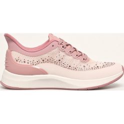 Tamaris - Buty. Różowe buty sportowe damskie Tamaris, bez wzorów, ze skóry, sportowe. Za 279,90 zł.