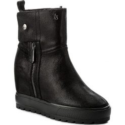 Botki ARMANI JEANS - 925260 7A657 00020 Nero. Czarne botki damskie skórzane marki Armani Jeans. W wyprzedaży za 719,00 zł.