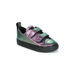 Buty Dziecko Converse CHUCK TAYLOR ALL STAR V. Fioletowe trampki dziewczęce Converse, bez wzorów, bez zapięcia. Za 129,35 zł.