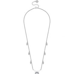 Pozłacany naszyjnik z perłami - (D)45 cm. Szare naszyjniki damskie Diamond Style, z kryształem, złote. W wyprzedaży za 99,95 zł.