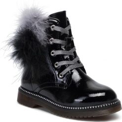 Trapery NELLI BLU - CS102607-05 Black. Czarne śniegowce dziewczęce Nelli Blu, bez zapięcia. Za 119,99 zł.