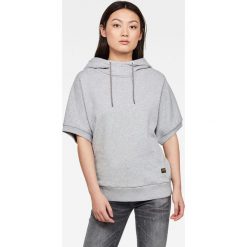 G-Star Raw - Bluza. Szare bluzy damskie G-Star RAW, s, bez wzorów, z bawełny, z krótkim rękawem, krótkie, z kapturem. Za 329,90 zł.