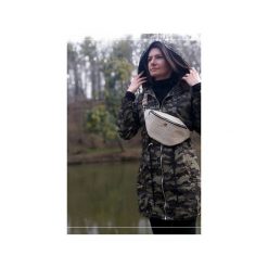 Croco nerka. Brązowe nerki damskie Sabi tatka, w paski, z bawełny, eleganckie, z tłoczeniem, bez dodatków. Za 129,00 zł.