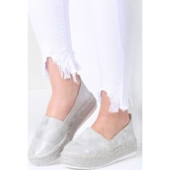 Espadryle damskie: Srebrne Espadryle Feel Life