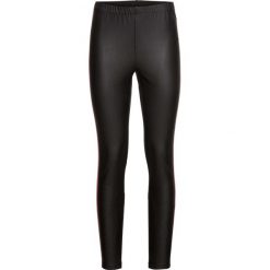 Legginsy z lampasami bonprix czarno-dymny malinowy. Czarne spodnie damskie bonprix, bez wzorów. Za 49,99 zł.