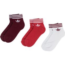 Zestaw 3 par niskich skarpet unisex adidas - Tref Ank Sck Hc EE1153 Cburgu/Scarle/White. Białe skarpetki damskie Adidas, bez wzorów, z elastanu. Za 49,95 zł.