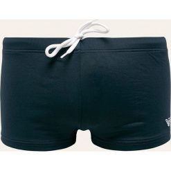 Emporio Armani - Kąpielówki. Czarne kąpielówki męskie Emporio Armani, s, bez wzorów, z elastanu. Za 259,90 zł.